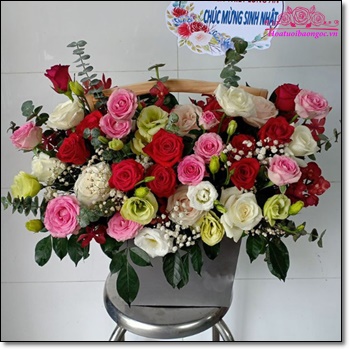 Giỏ hoa đẹpHoa chúc mừng Shop hoa tươi Hà Nội  AnFloristcom